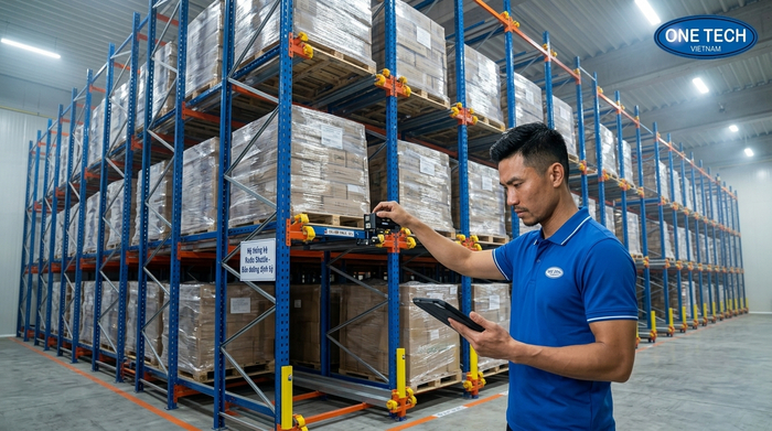 Bảo trì kệ Radio Shuttle Nghệ An trong môi trường kho ẩm và tải nặng