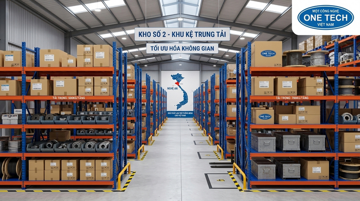 Bố trí kệ trung tải nối tiếp tại Nghệ An Bố trí kệ trung tải nối tiếp để tối ưu diện tích kho hàng