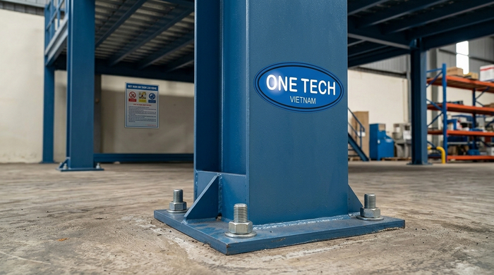 Cột trụ chịu lực kệ sàn mezzanine Nghệ An Cột trụ chịu lực của kệ sàn mezzanine Nghệ An