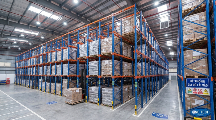 Hệ thống kệ drive in trong kho công nghiệp Hệ thống kệ drive in trong kho công nghiệp tại Nghệ An