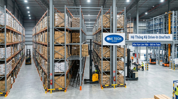 Kệ Drive In chứa pallet tại Nghệ An Kệ Drive In chứa pallet mật độ cao cho kho hàng tại Nghệ An