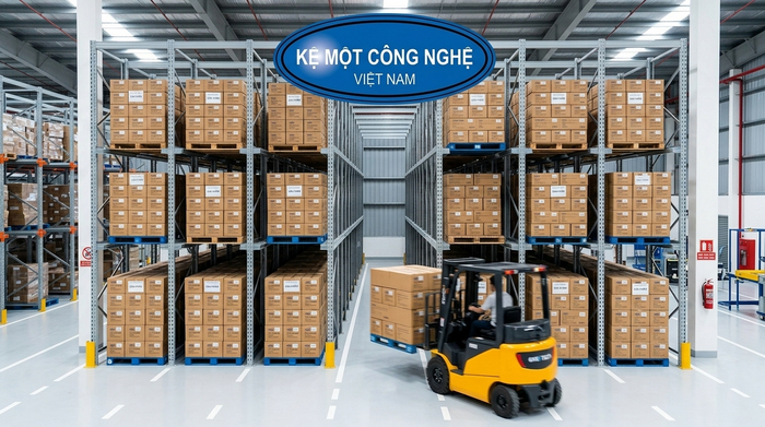 Kệ drive in lưu trữ hàng đồng nhất Kệ drive in lưu trữ hàng hóa đồng nhất theo lô pallet