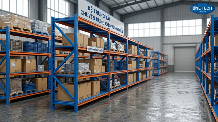 Kệ trung tải bền trong môi trường kho Nghệ An Kệ trung tải sơn tĩnh điện cho kho ven biển Nghệ An