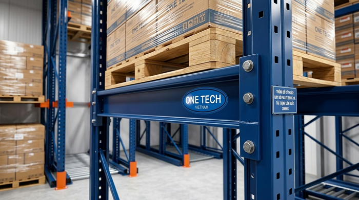 Ray đỡ pallet kệ drive in Thanh ray đỡ pallet của kệ drive in chịu tải nặng