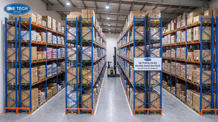 Cấu tạo tổng quan Kệ Double Deep Nghệ An cho kho pallet