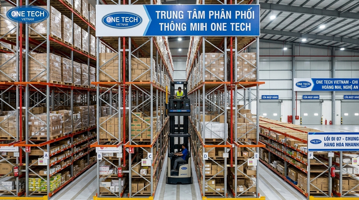 Kệ khe hẹp cho kho phân phối tại Hoàng Mai Nghệ An