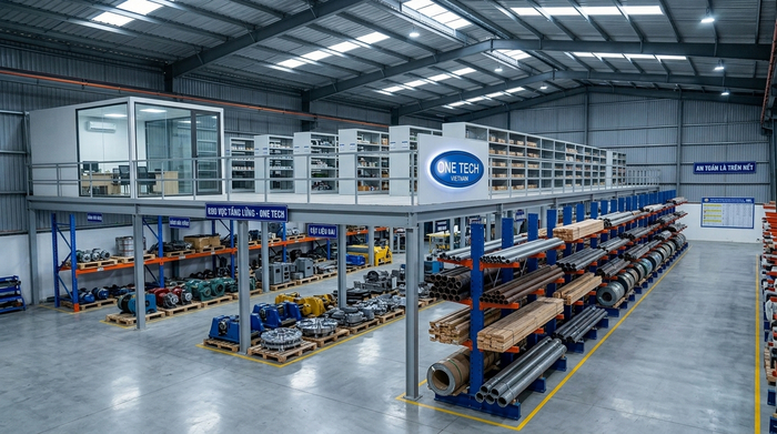 Kệ sàn mezzanine cho kho cao tầng Kệ sàn mezzanine tăng diện tích sử dụng kho tại Nghệ An
