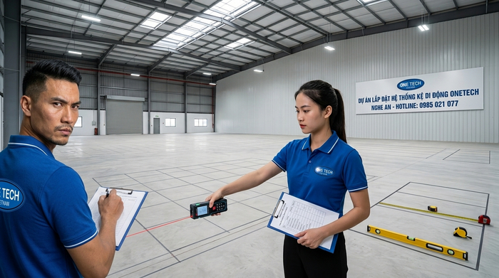 Khảo sát kho trước khi lắp kệ di động tại Nghệ An