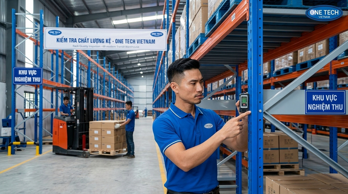 Kiểm tra nghiệm thu kệ kho trung chuyển Nghệ An trước bàn giao