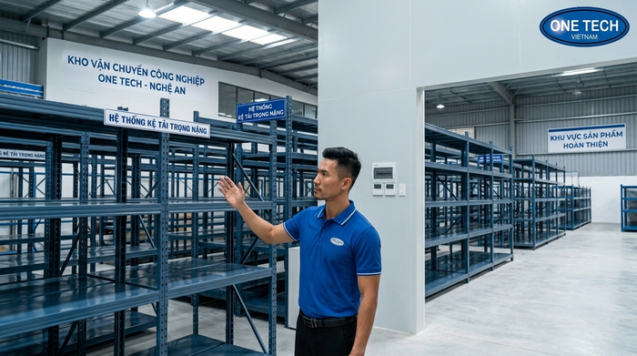 Lắp đặt kệ kho trung chuyển Nghệ An bởi Kệ kho hàng Nghệ An OneTech
