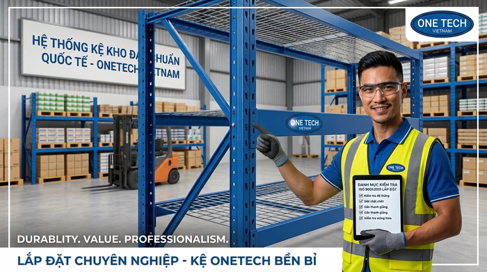 Quy trình lắp đặt kệ sắt v lỗ chuẩn ISO