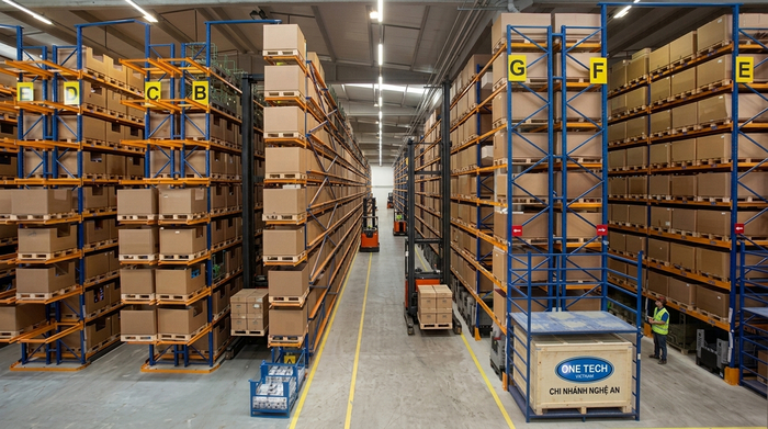Layout kệ Narrow Aisle tối ưu mặt bằng kho tại Nghệ An