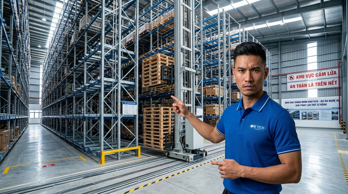 OneTech tư vấn thiết kế và lắp đặt Stacker-Crane Nghệ An