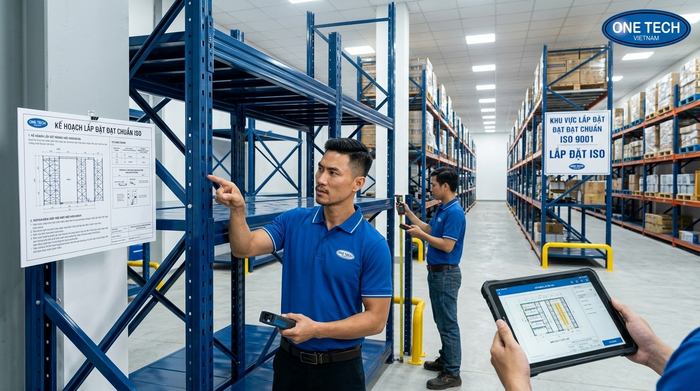 Quy trình lắp đặt kệ kho chuẩn ISO