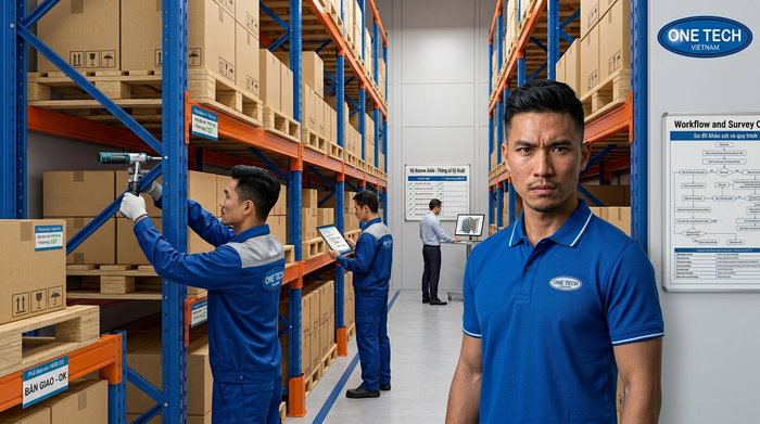 Quy trình lắp đặt kệ Narrow Aisle Nghệ An từ khảo sát đến bàn giao