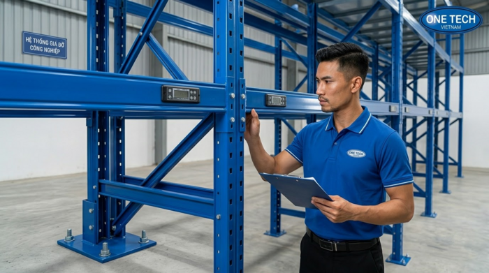 An toàn lắp đặt kệ kho linh kiện điện tử trong nhà xưởng