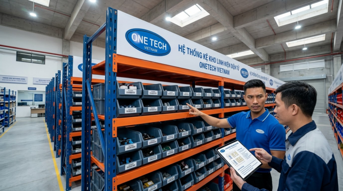Bàn giao kệ kho linh kiện điện tử sau lắp đặt tại Nghệ An