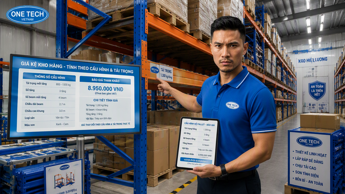 Báo giá kệ kho hàng Nghệ An theo tải trọng và cấu hình thực tế