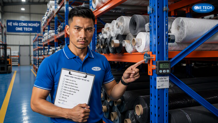 Bảo trì kệ chứa vải định kỳ tại Nghệ An