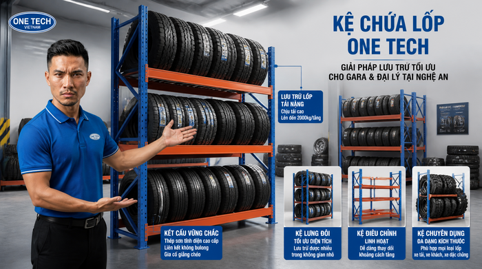 Gợi ý chọn kệ để lốp xe Nghệ An theo từng nhu cầu