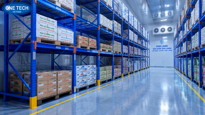Kệ kho đông lạnh thiết kế thông thoáng cho thực phẩm