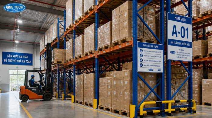 Kệ Selective trong hệ thống kệ kho logistics Nghệ An