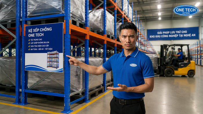 Kệ xếp chồng dùng cho kho khu công nghiệp tại Nghệ An