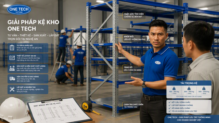 Lắp đặt kệ để ống thép tận nơi tại Nghệ An