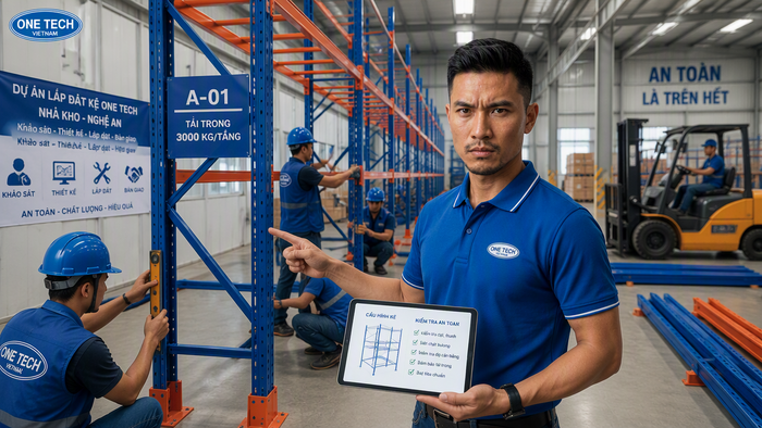 Quy trình lắp đặt kệ kho hàng và thiết bị nhà kho tại Nghệ An