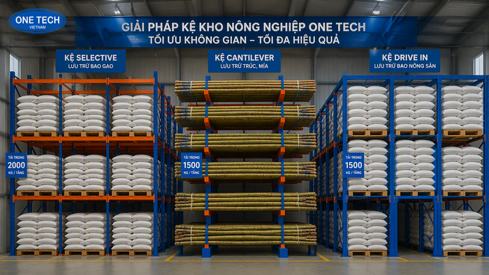 Các loại kệ kho nông sản phổ biến tại Nghệ An