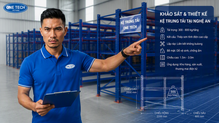 Khảo sát mặt bằng kệ trung tải Nghệ An Khảo sát mặt bằng trước khi thiết kế kệ trung tải Nghệ An
